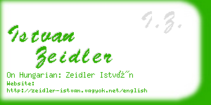 istvan zeidler business card